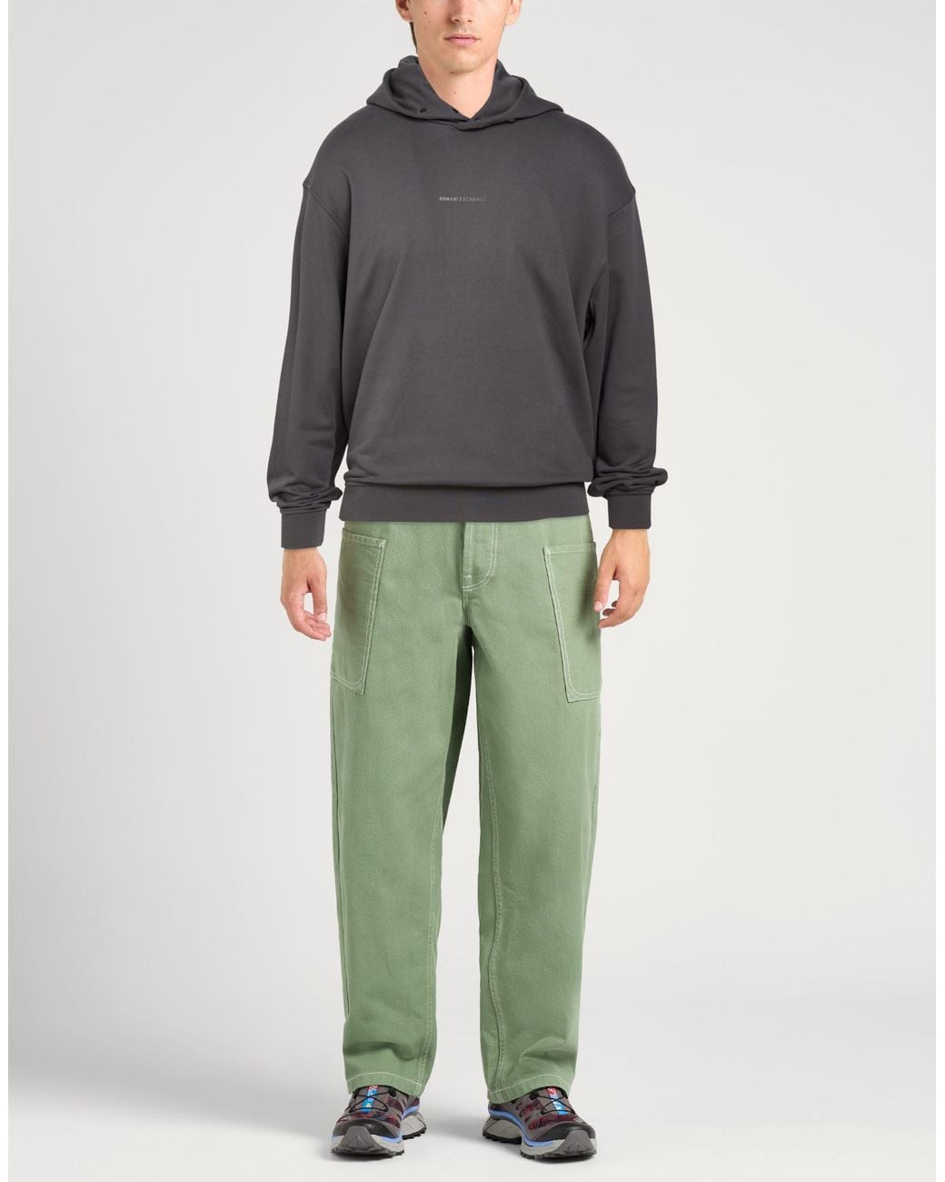 ARMANI EXCHANGE Gray Sweatshirt Cotton for men