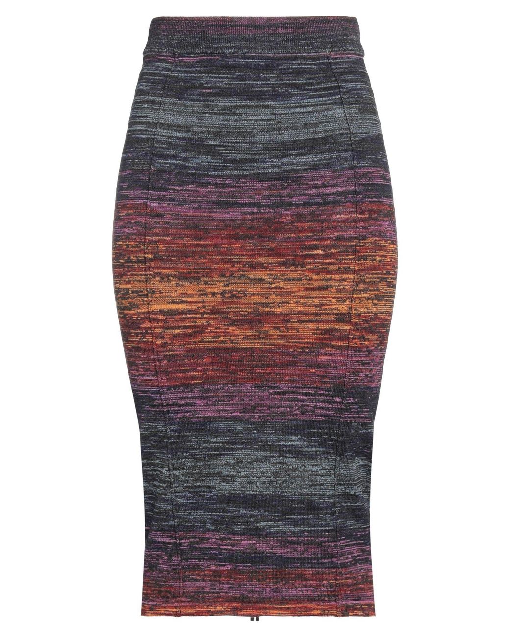 ROTATE BIRGER CHRISTENSEN Red Bodacious Space-dyed Knitted Pencil Skirt