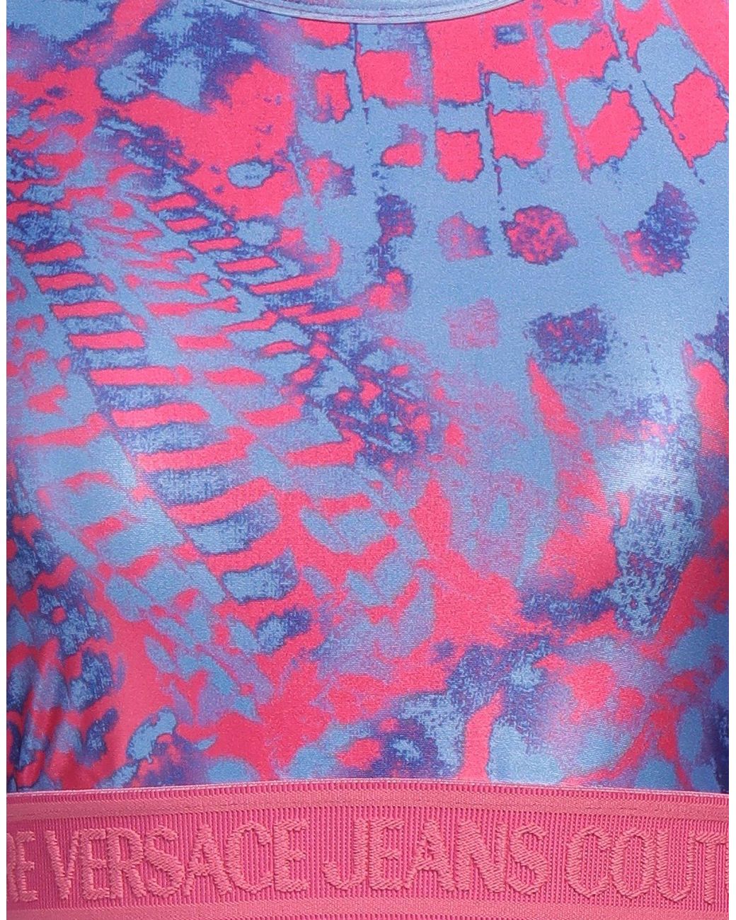 Versace Jeans Couture Purple Fuchsia Top Polyester, Elastane