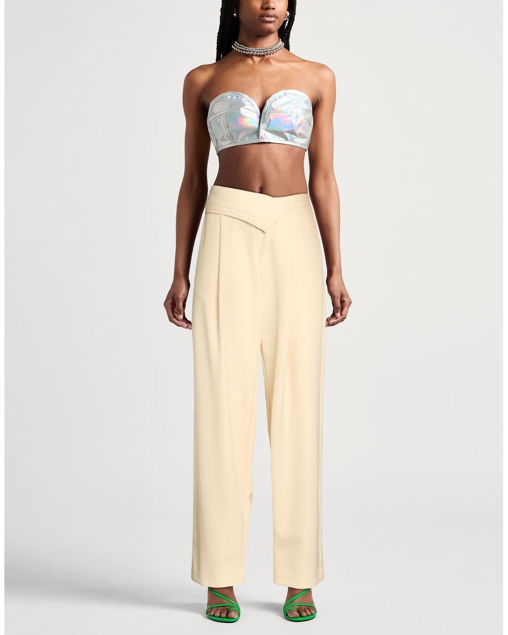 Jonathan Simkhai Natural Pants Polyester, Elastane