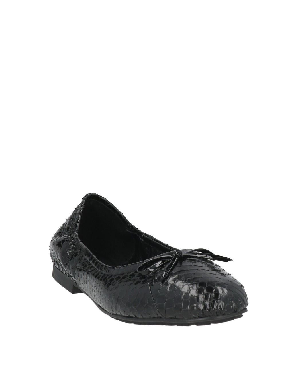 SEBAS. Black Ballet Flats Leather