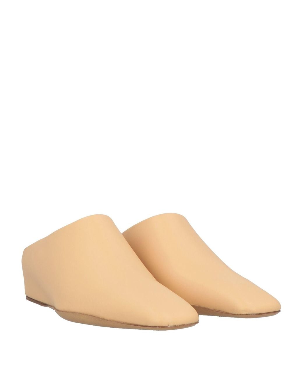 Jil Sander Natural Sand Mules & Clogs Leather