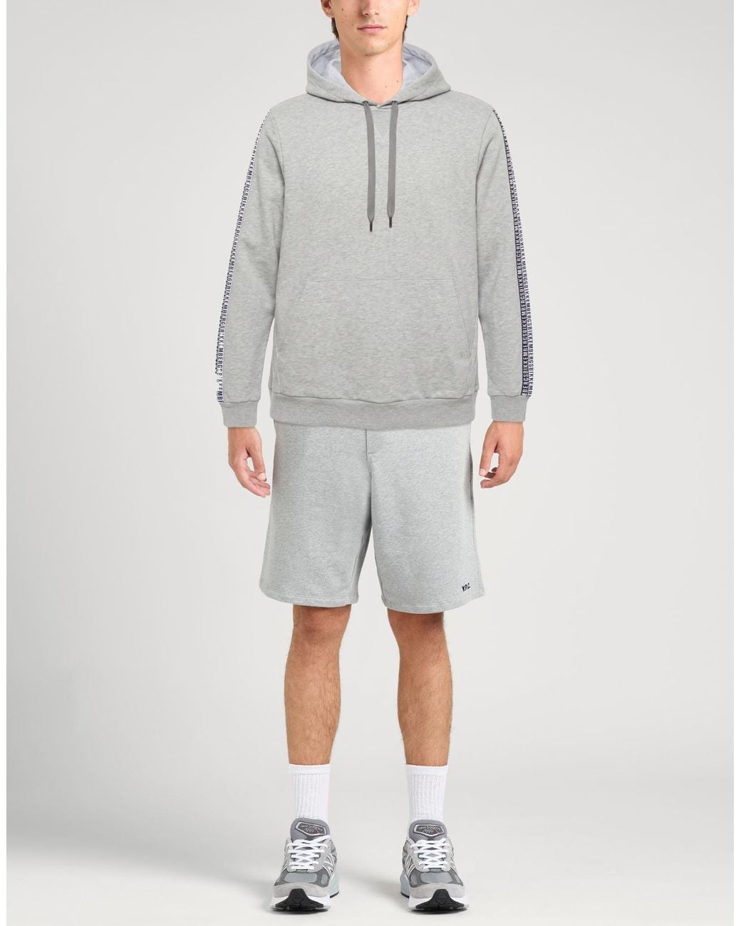Bikkembergs Gray Light Sweatshirt Cotton, Polyester for men