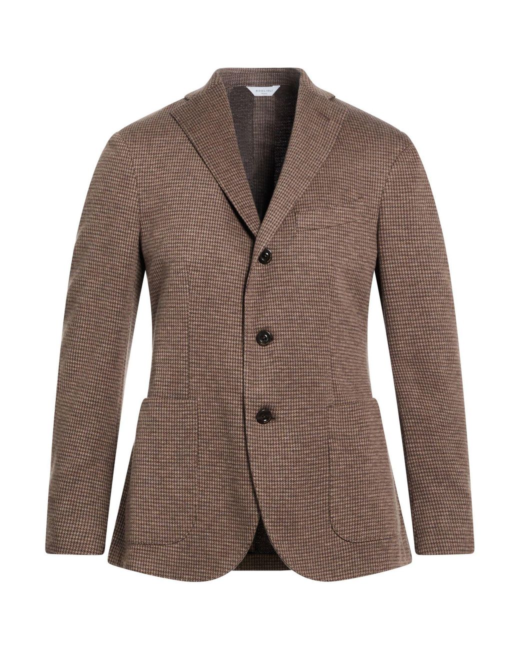 Boglioli Brown Blazer Cotton, Elastane for men