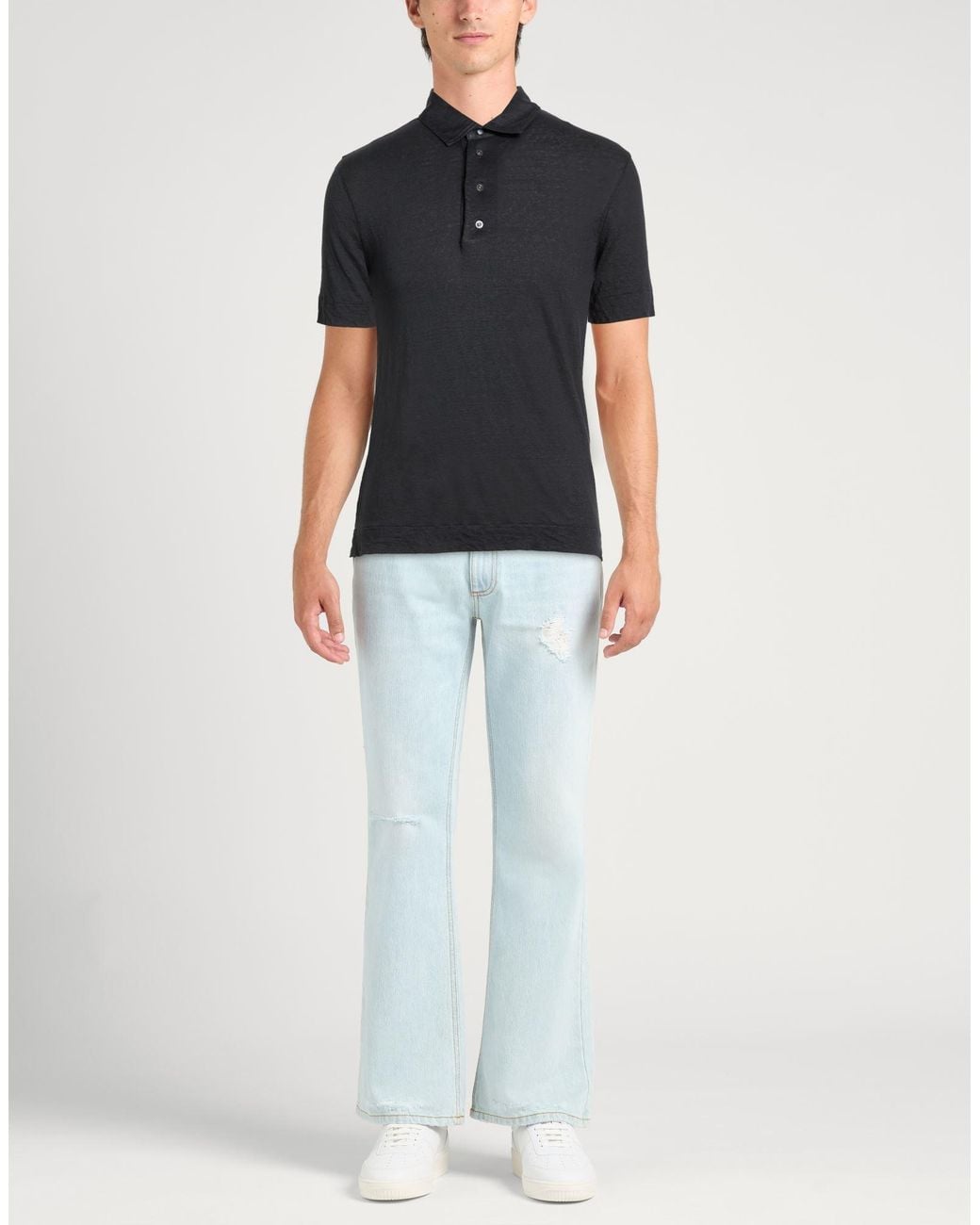 Polo Alpha Studio de hombre de color Black
