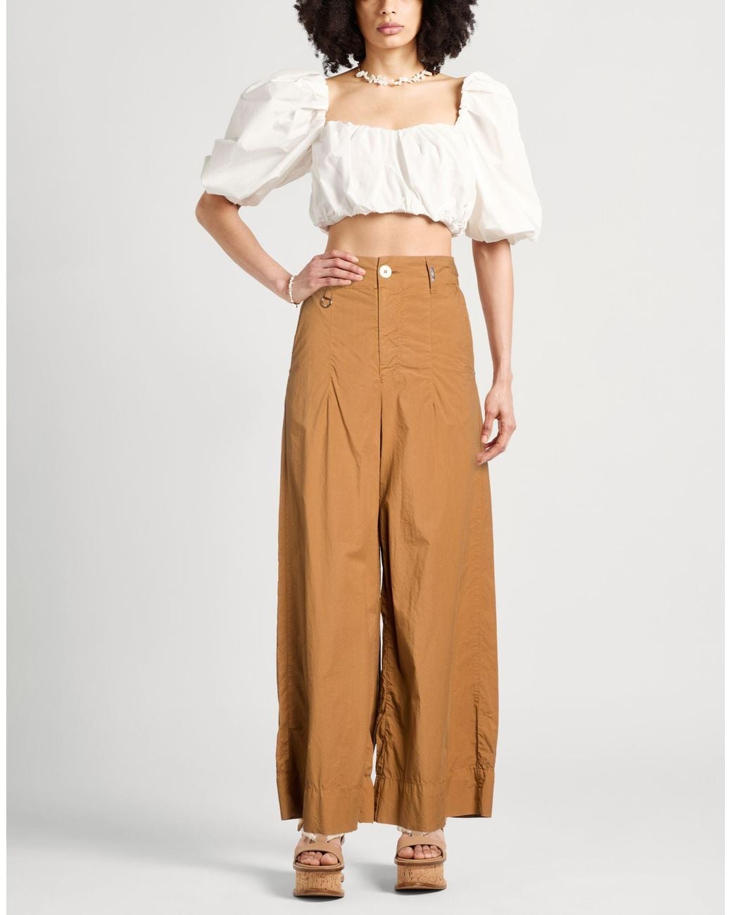 Pantalon High en coloris Natural