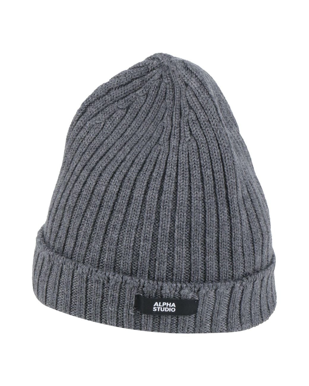 Alpha Studio Gray Hat Merino Wool for men