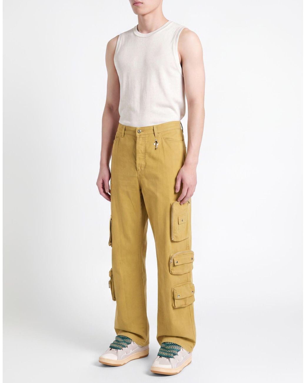 Lanvin Natural Camel Pants Cotton for men
