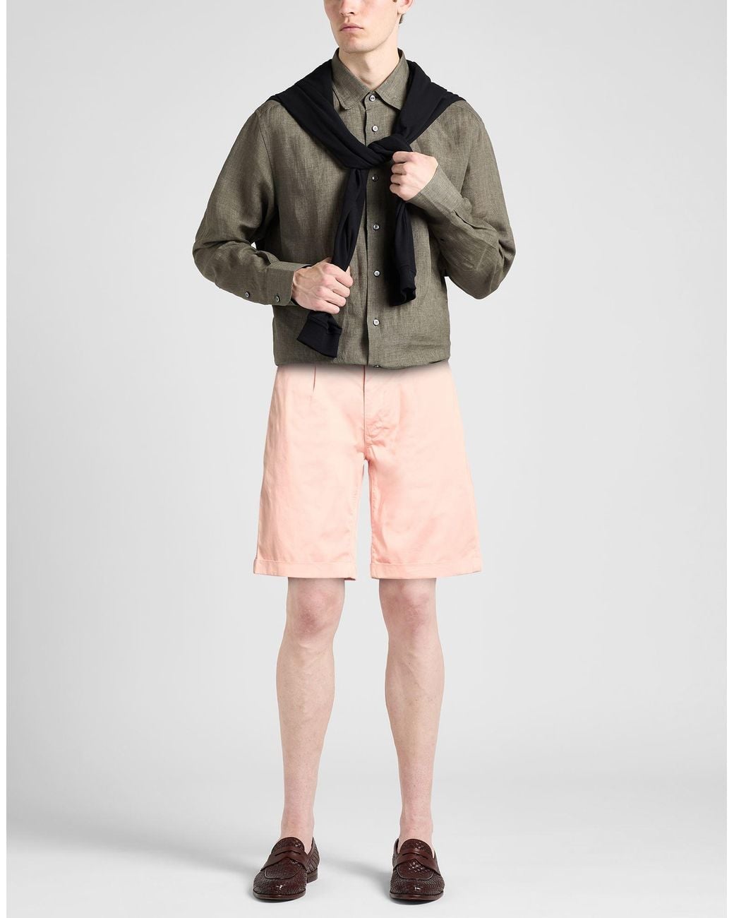 Moorer Pink Blush Shorts & Bermuda Shorts Cotton, Elastane for men
