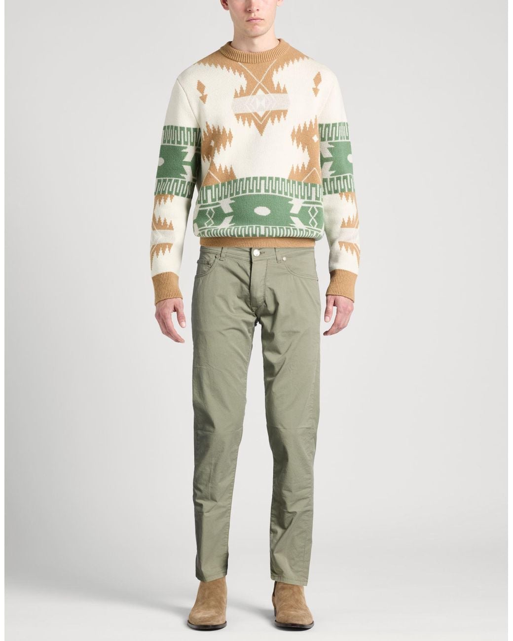 Barba Napoli Green Trouser for men