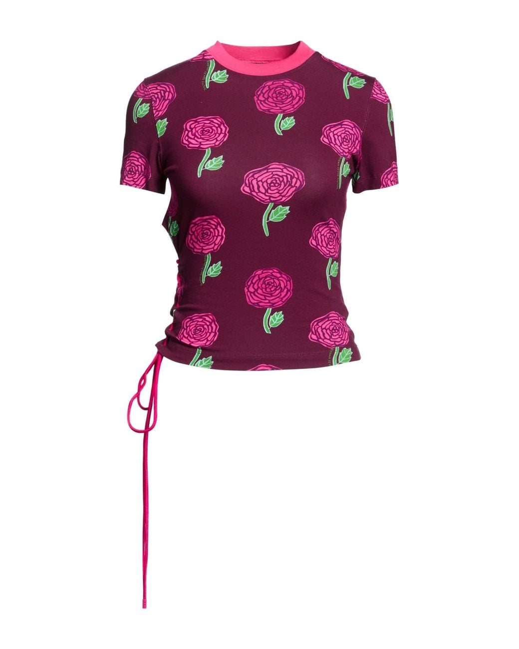 Versace Jeans Couture Purple Plum T-Shirt Cotton, Elastane
