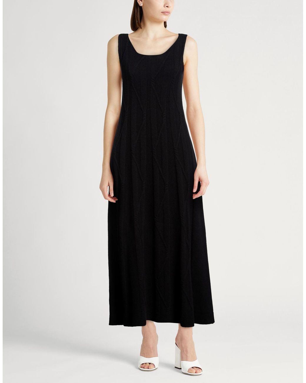 Drumohr Black Maxi Dress Cashmere