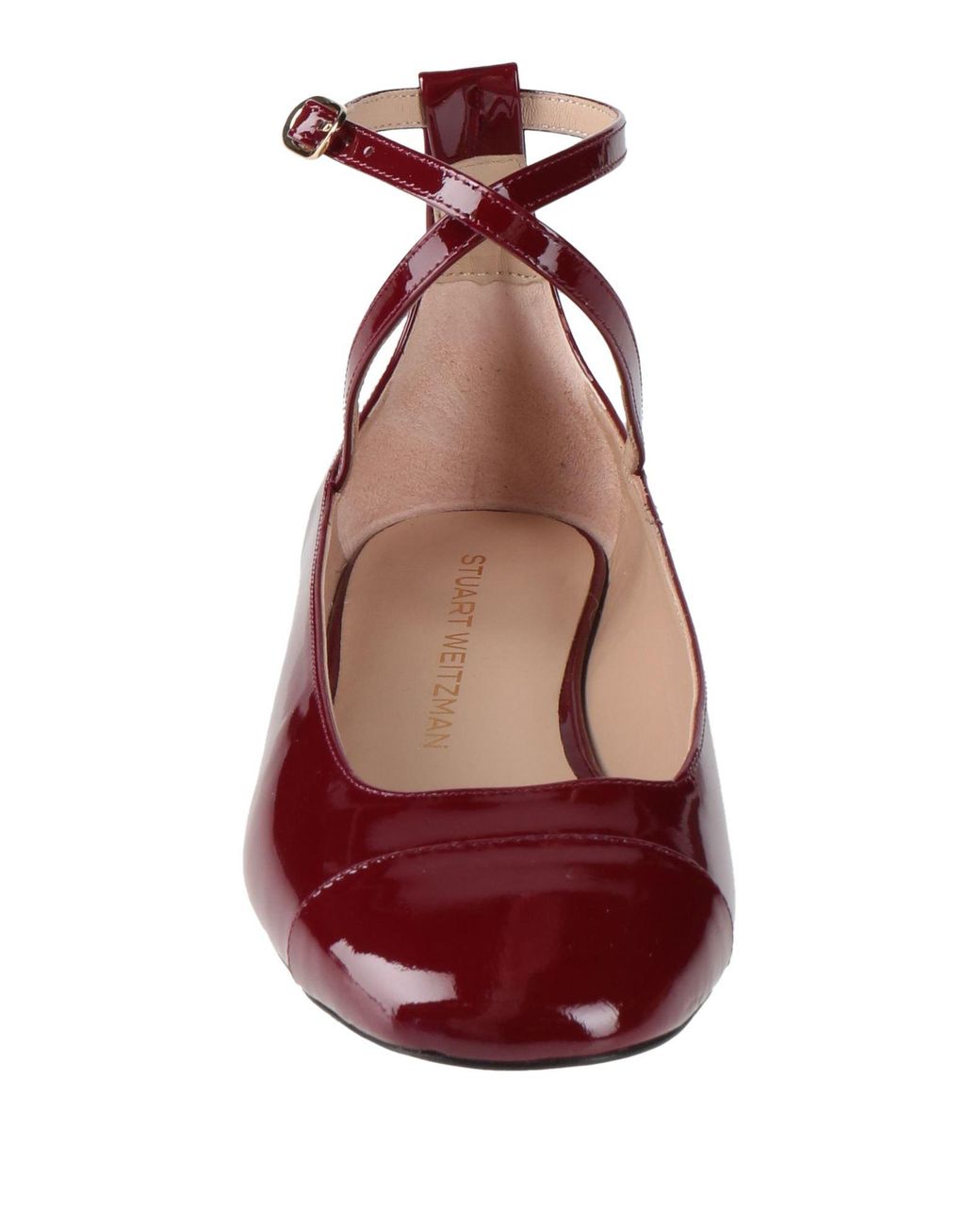 Stuart Weitzman Red Ballet Flats Leather