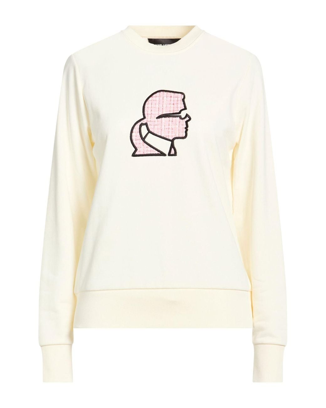 Karl Lagerfeld White Sweatshirt Cotton, Polyester