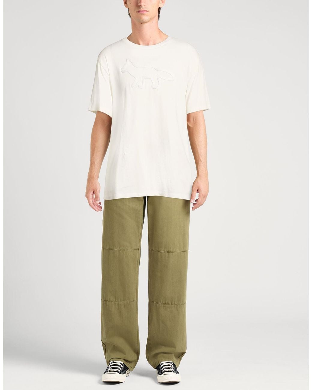 Maison Kitsuné White T-Shirt Cotton for men