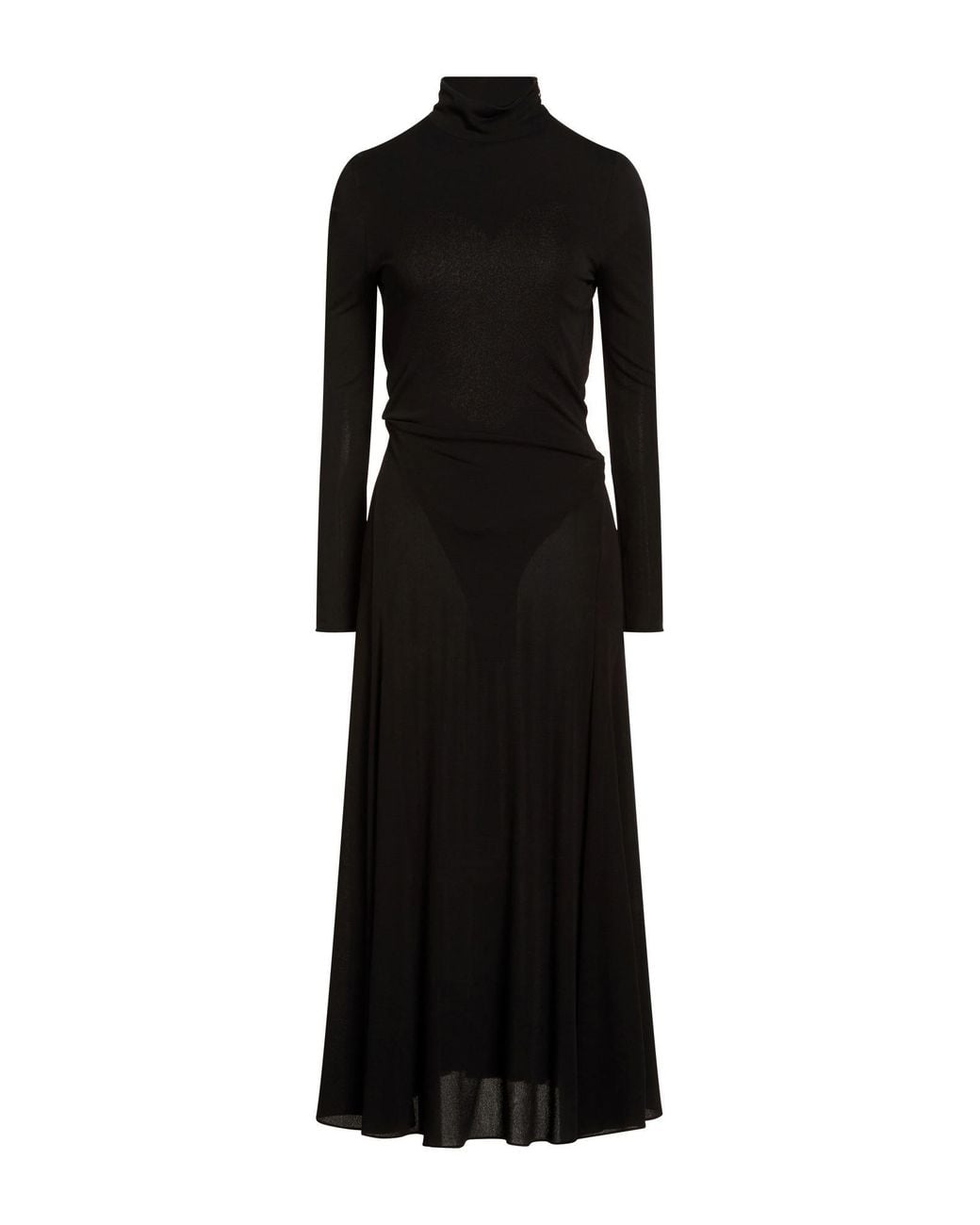 Alaïa Black Midi Dress Viscose