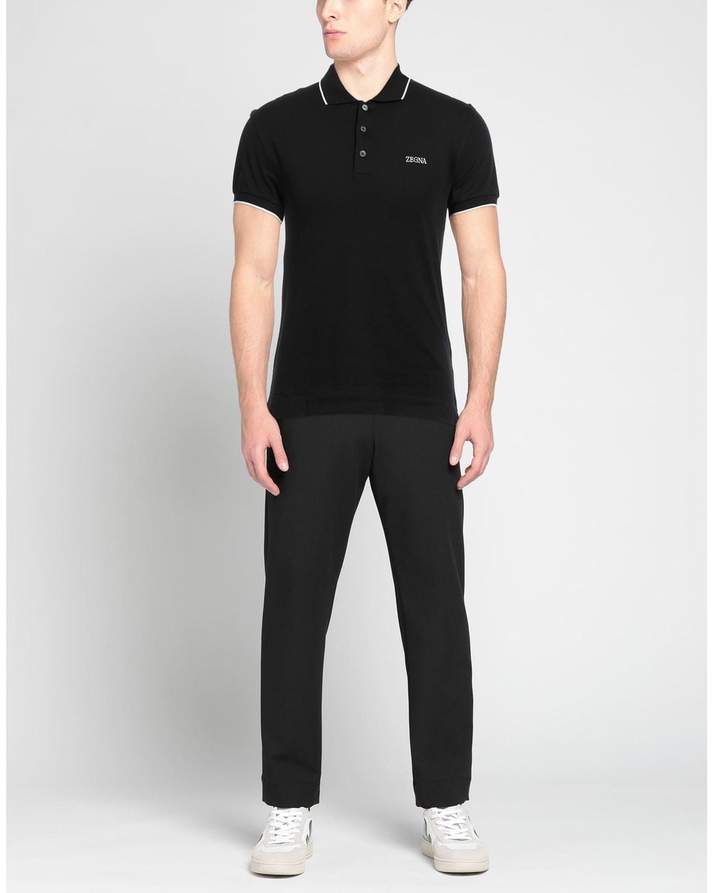 Zegna Black Polo Shirt for men