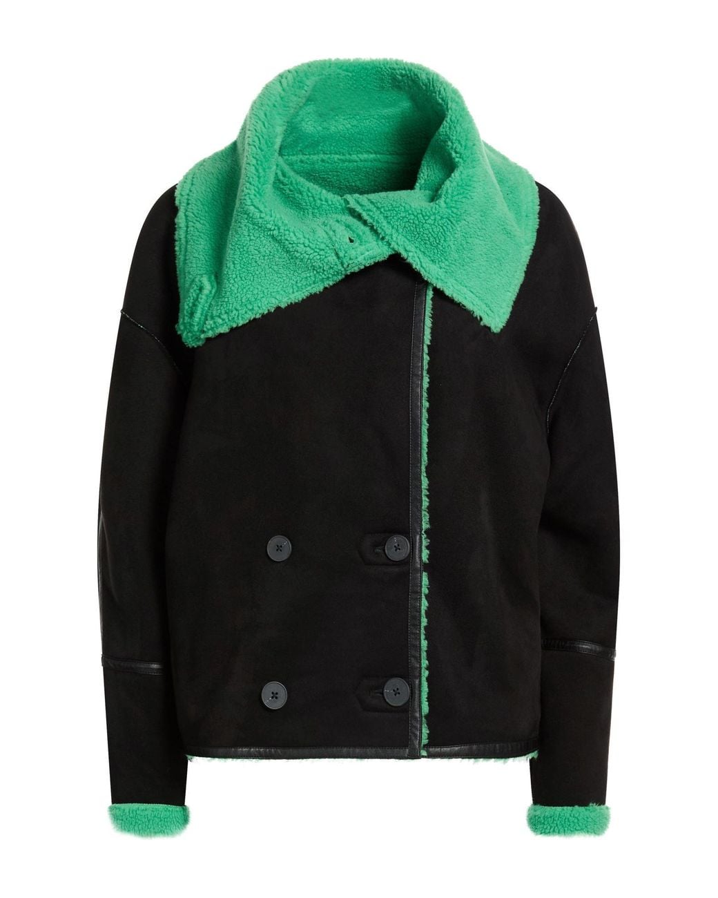 Twinset Green Shearling & Teddy