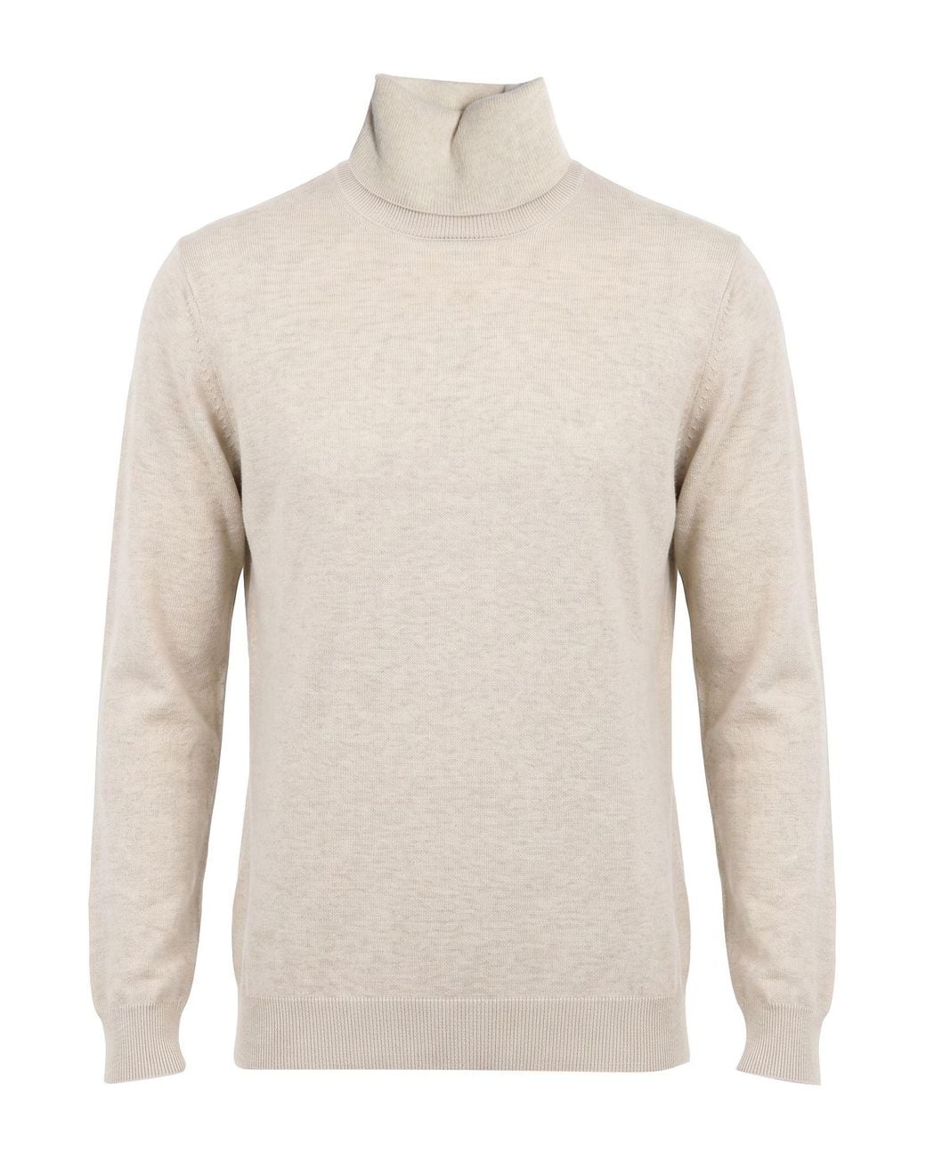 Brunello Cucinelli White Turtleneck Cashmere for men