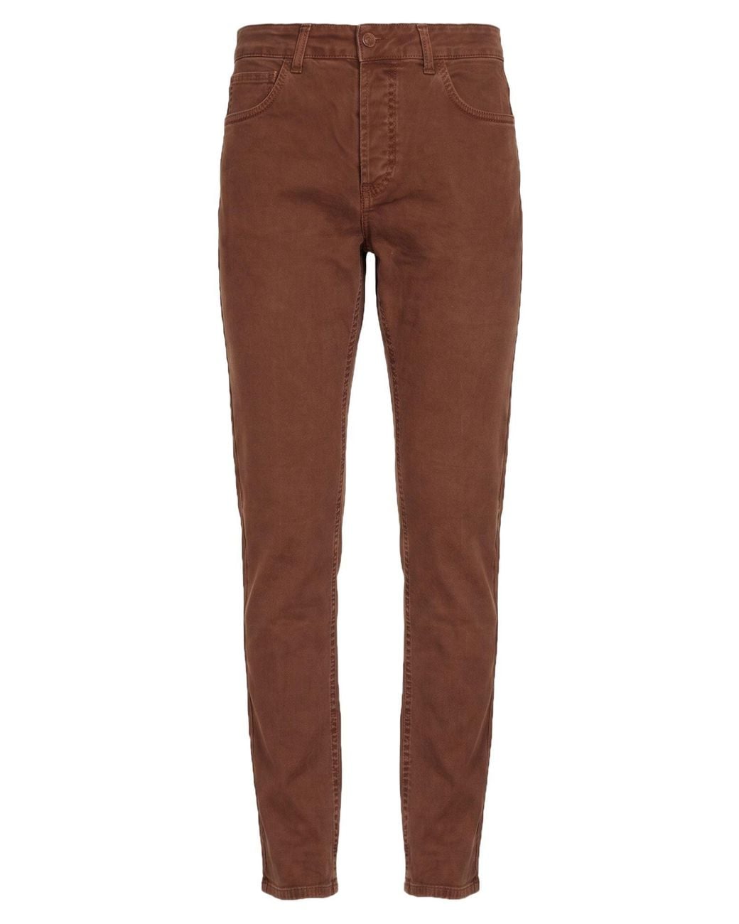 Entre Amis Brown Jeans Cotton, Elastane for men