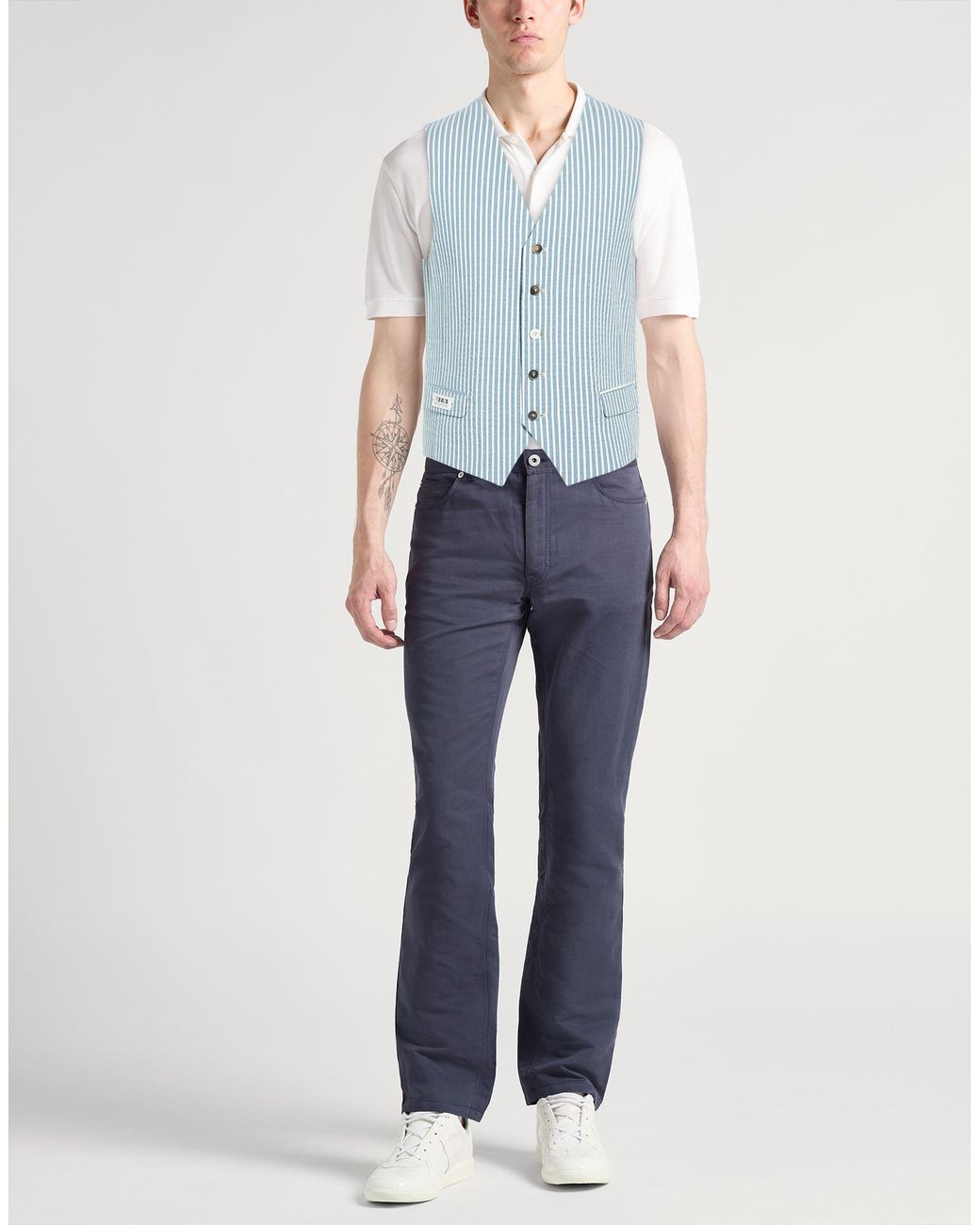 Berna Blue Waistcoat for men