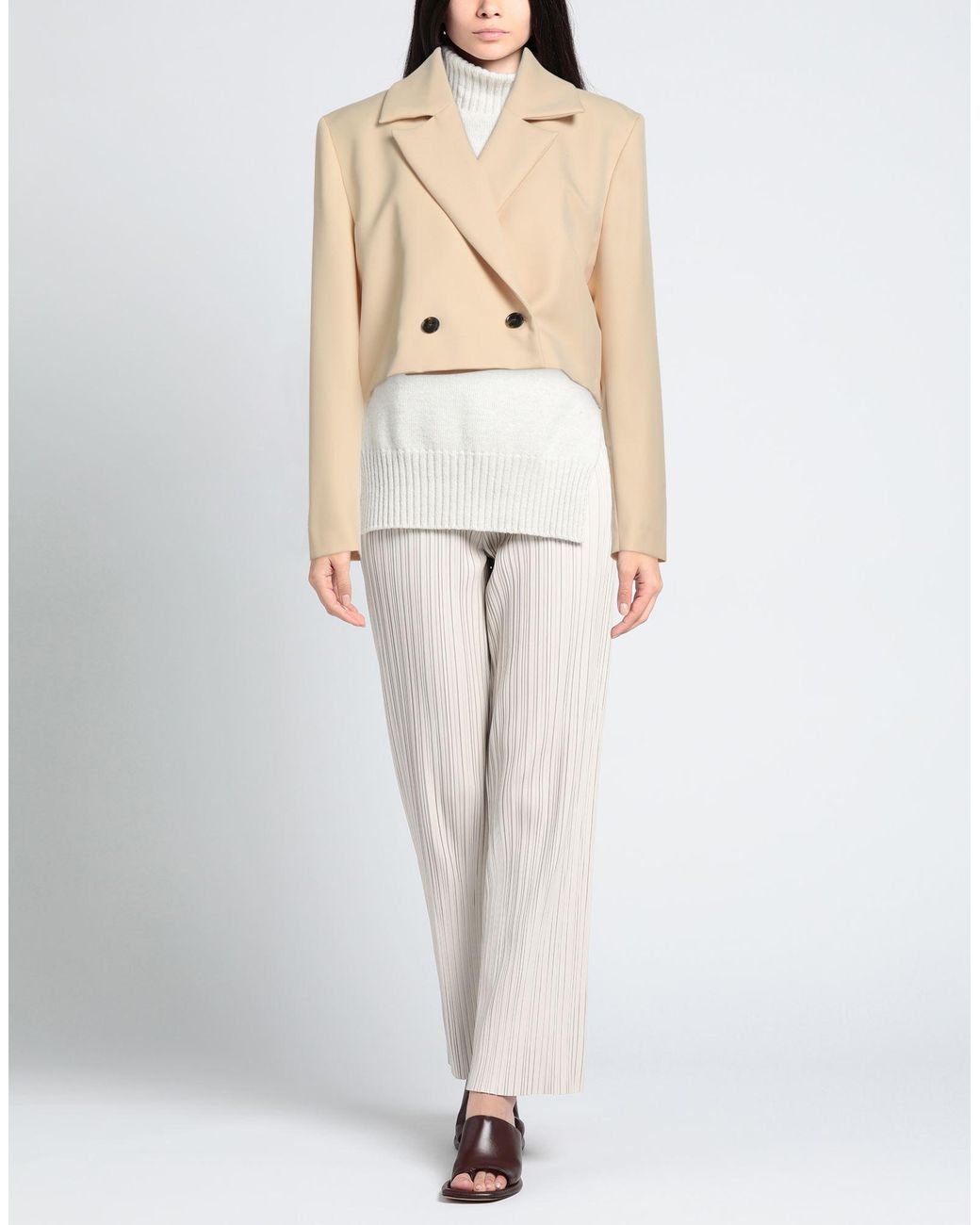 AME ANTWERP Natural Blazer Polyester