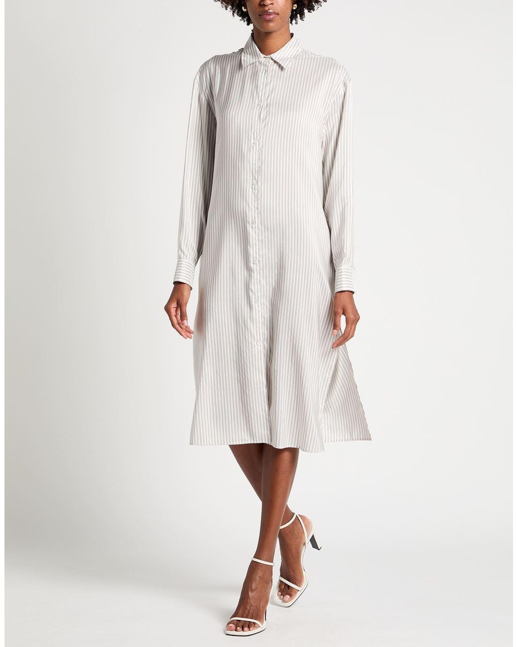 The Row White Midi Dress Silk