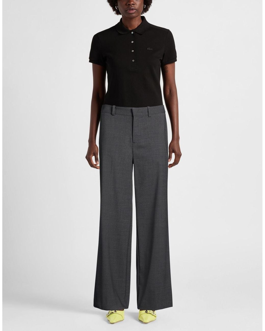 P.A.R.O.S.H. Gray P.A.R.O..H. Charcoal Pants Virgin Wool, Elastane