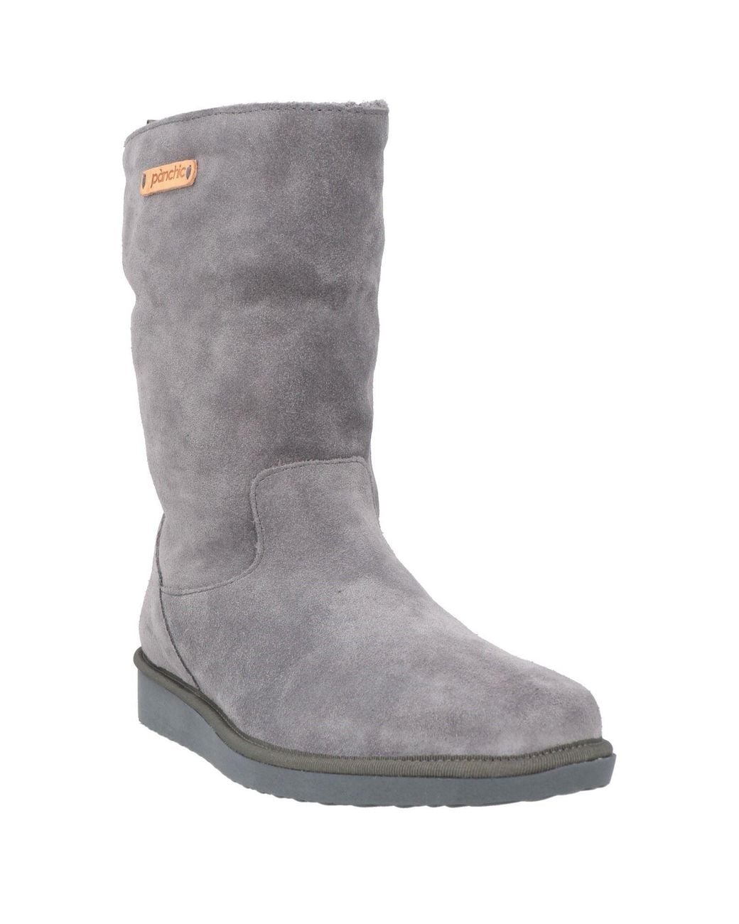 Pànchic Gray Ankle Boots Leather