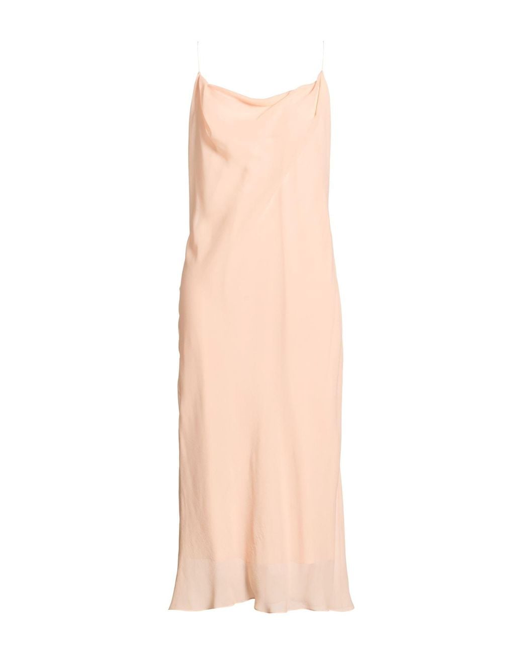 Mugler Pink Midi Dress Silk
