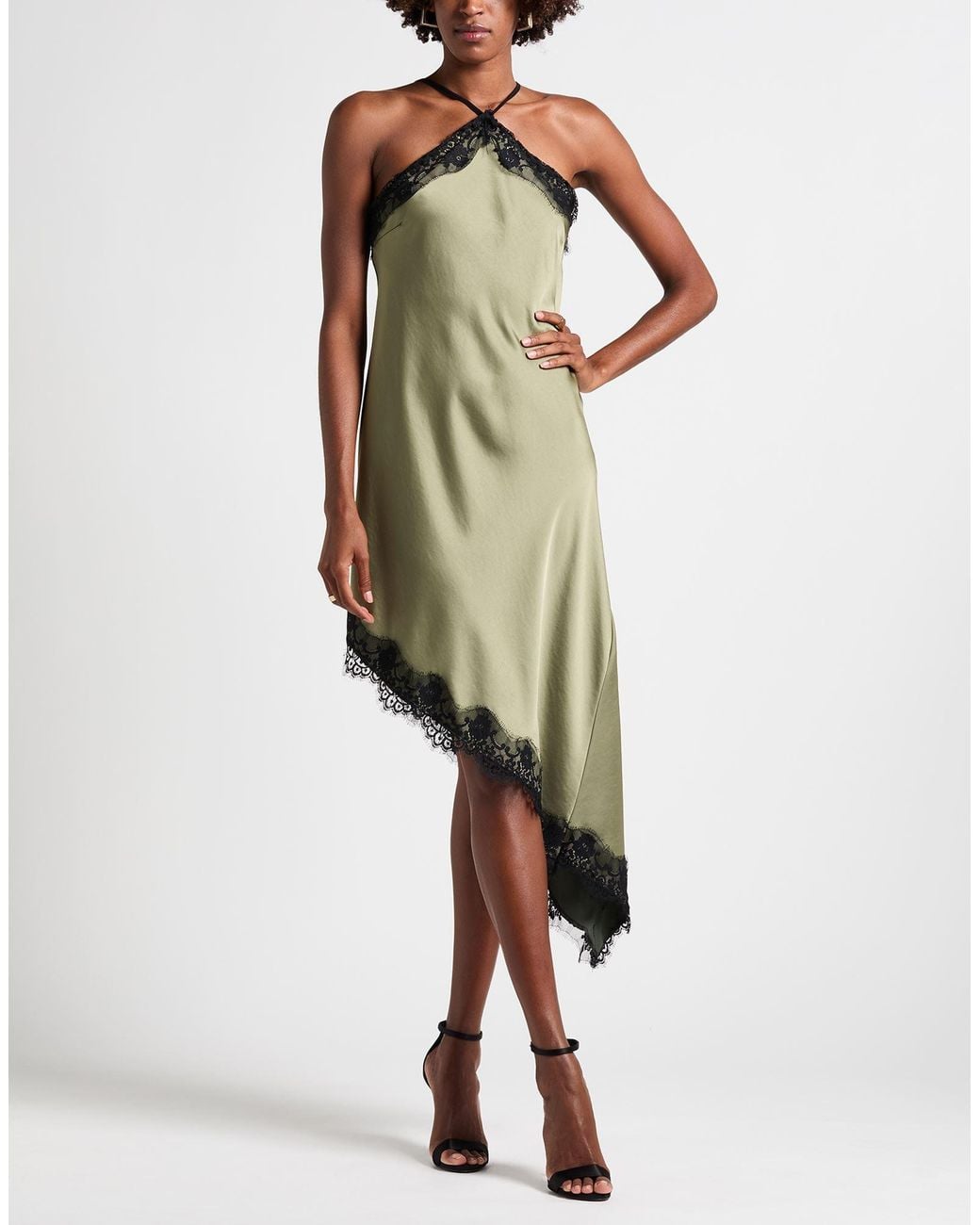 Haveone Green Midi Dress Polyester