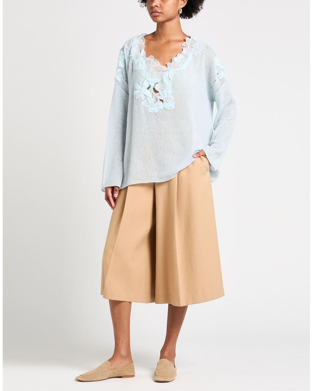 Ermanno Scervino Blue Sky Sweater Cashmere, Silk, Polyester, Cotton, Viscose