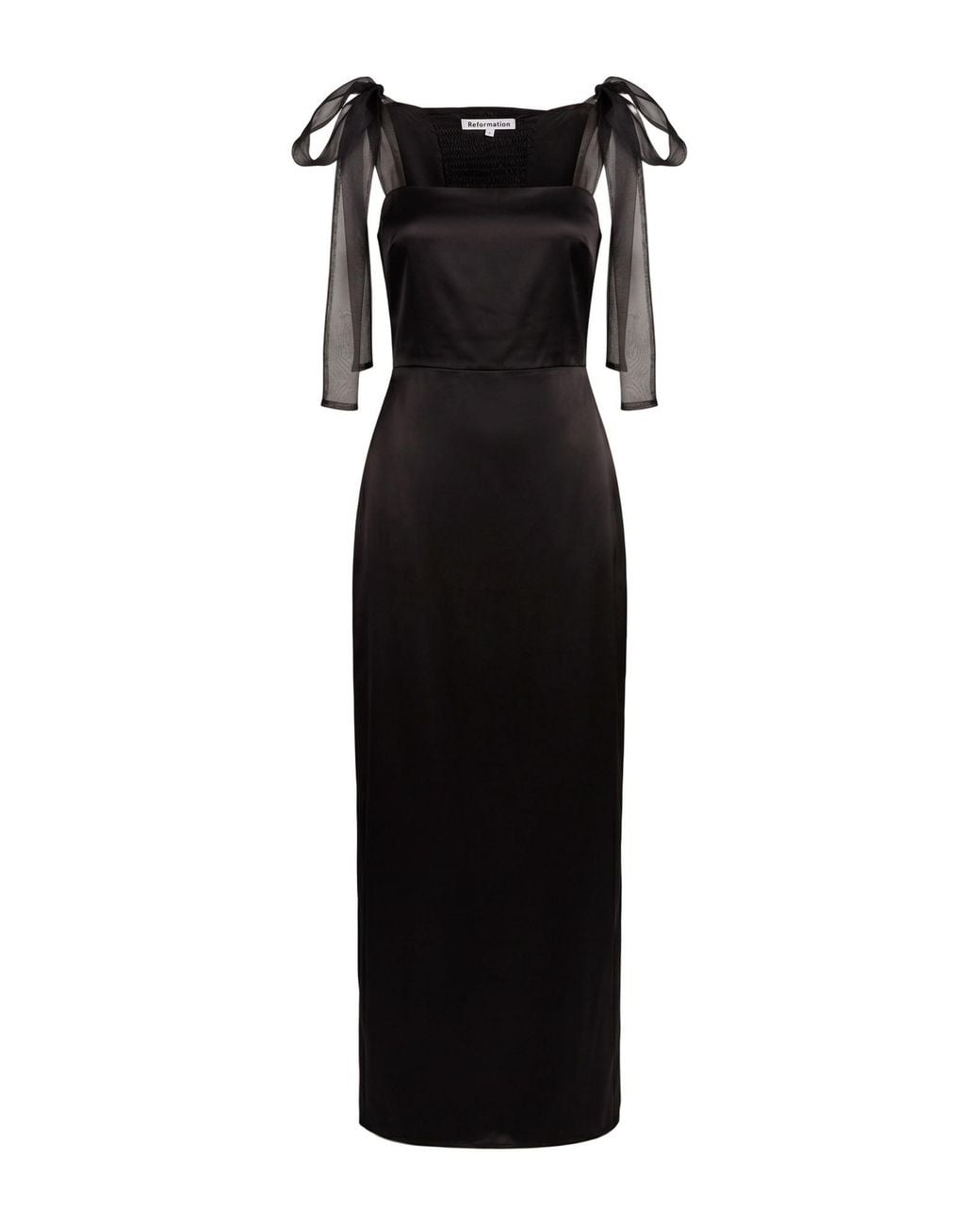 Reformation Black Maxi Dress Acetate, Polyester