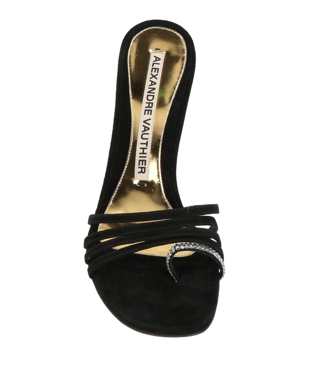 Alexandre Vauthier Black Thong Sandal Leather