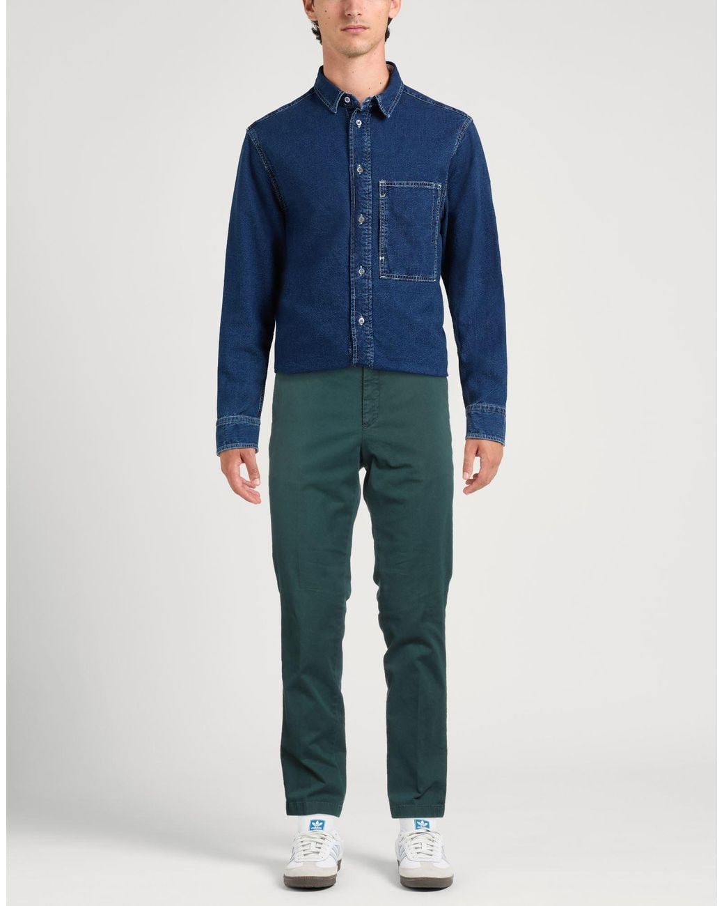 Drumohr Blue Pants Cotton, Elastane for men