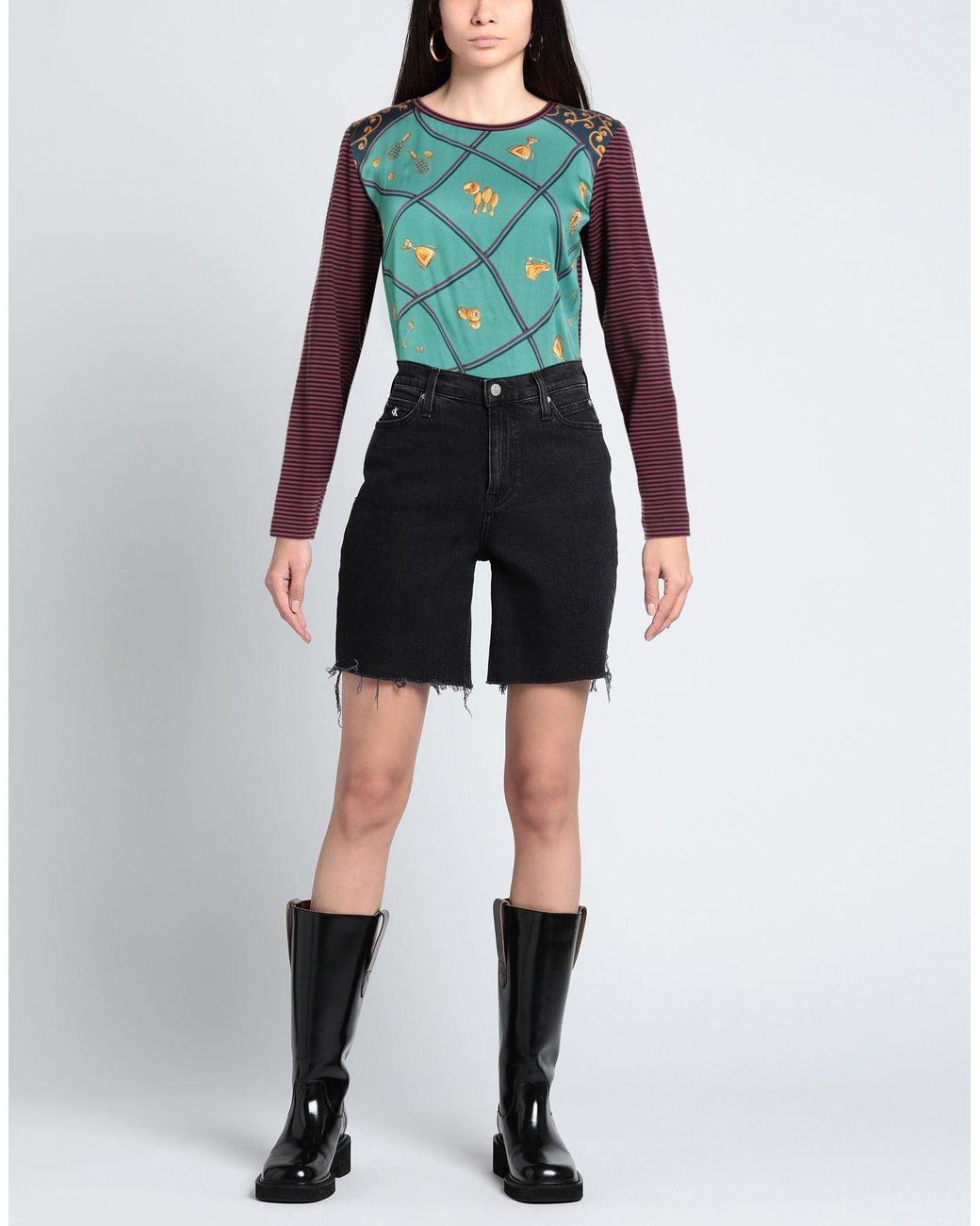 Shirtaporter Green T-Shirt Cotton, Viscose