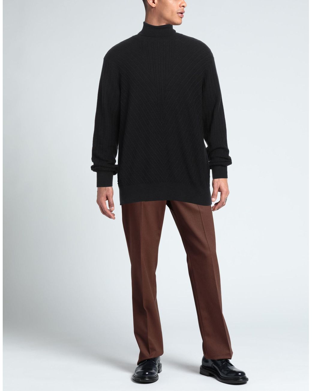 ARMANI EXCHANGE Black Turtleneck for men