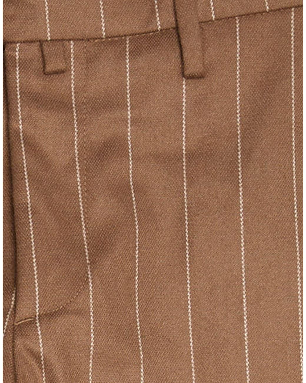 Barbati Brown Pants Polyester, Viscose, Elastane for men