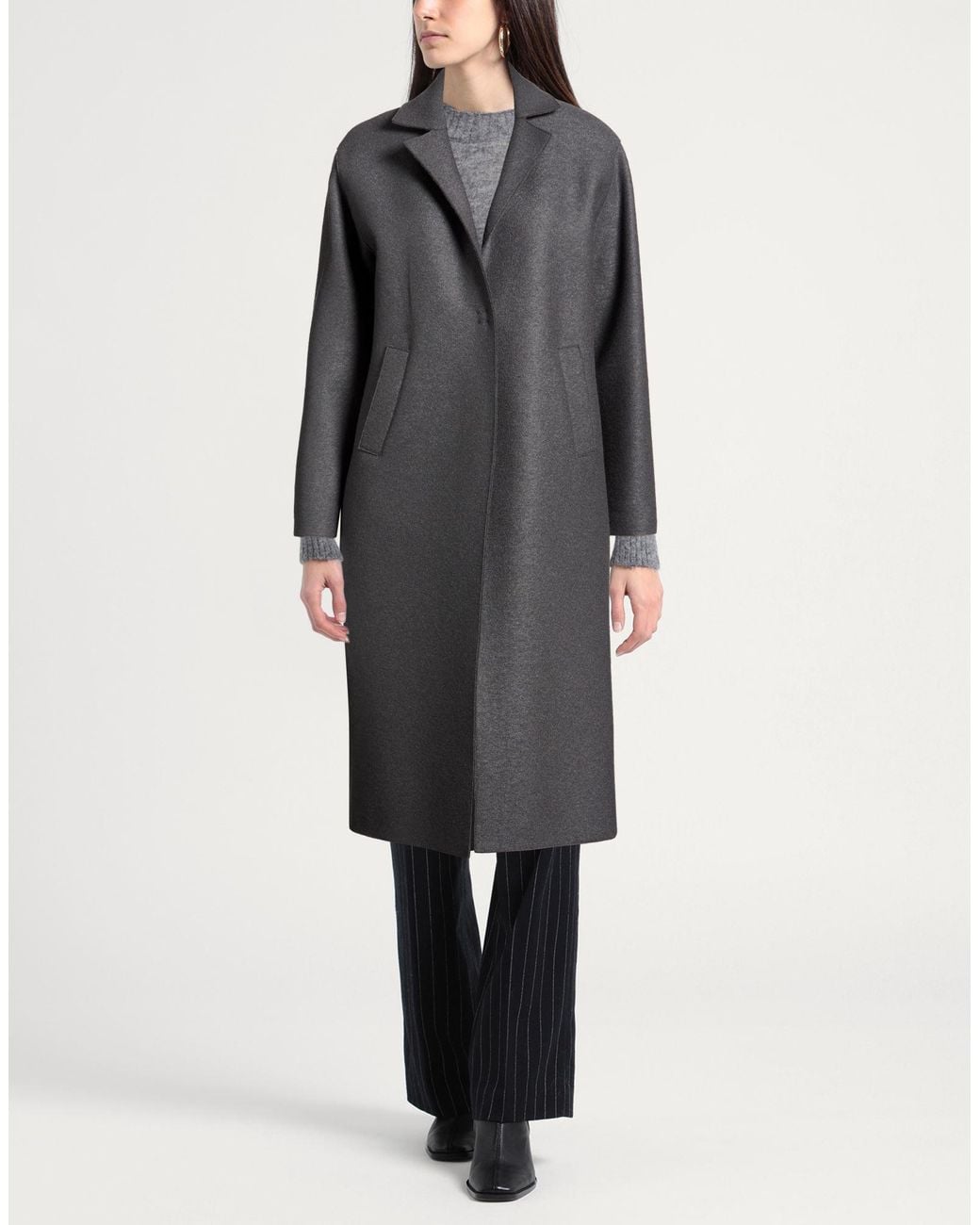 ANNIE PARIS Gray Coat Virgin Wool