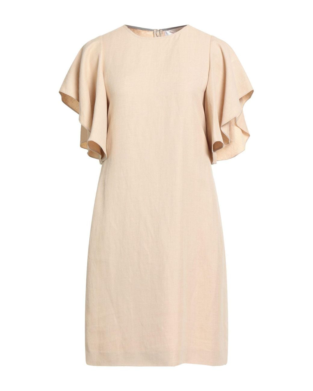 Fabiana Filippi Midi Dress Viscose, Linen in Natural | Lyst
