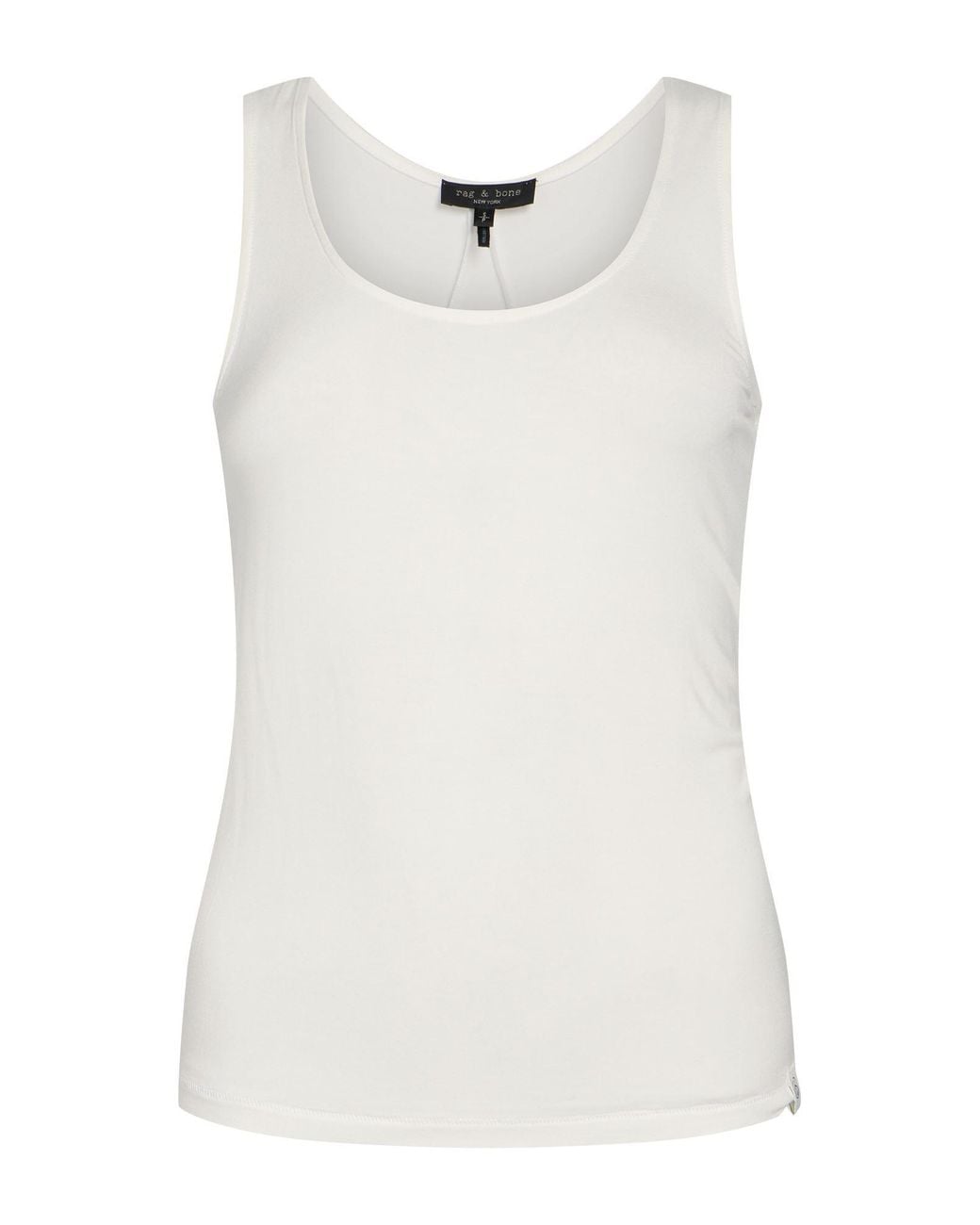 Rag & Bone White Ivory Tank Top Modal, Elastane