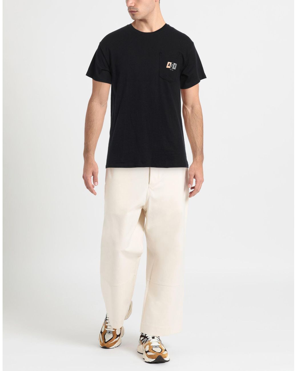 A.I.E. Black T-Shirt Cotton for men