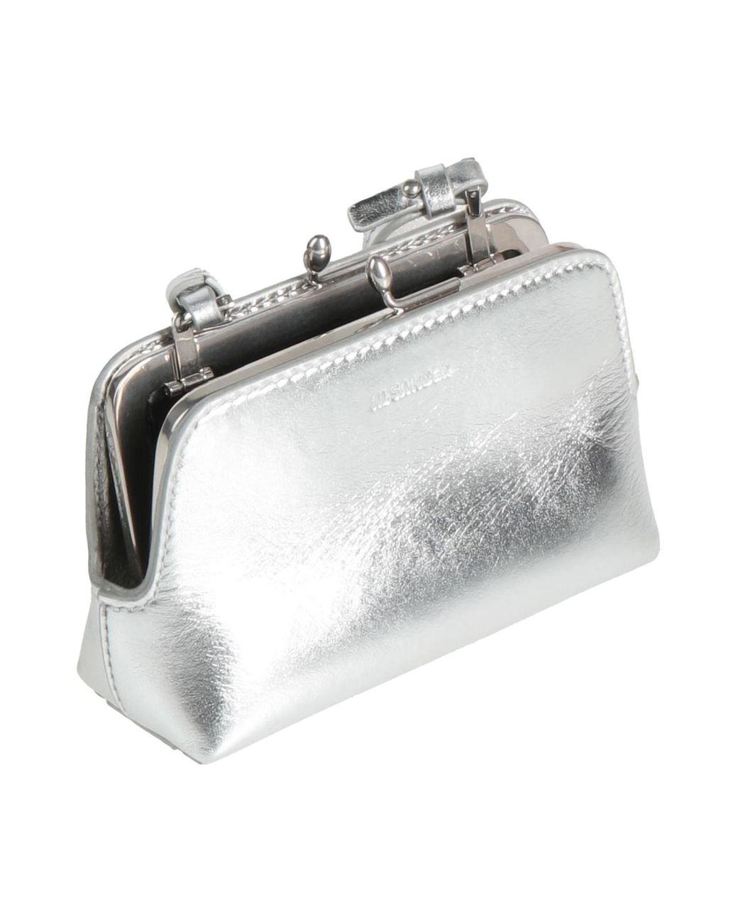 Jil Sander Gray Cross-Body Bag Cow Leather