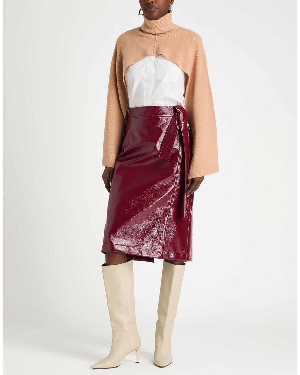 Anna Molinari White Sand Shrug Wool, Cashmere