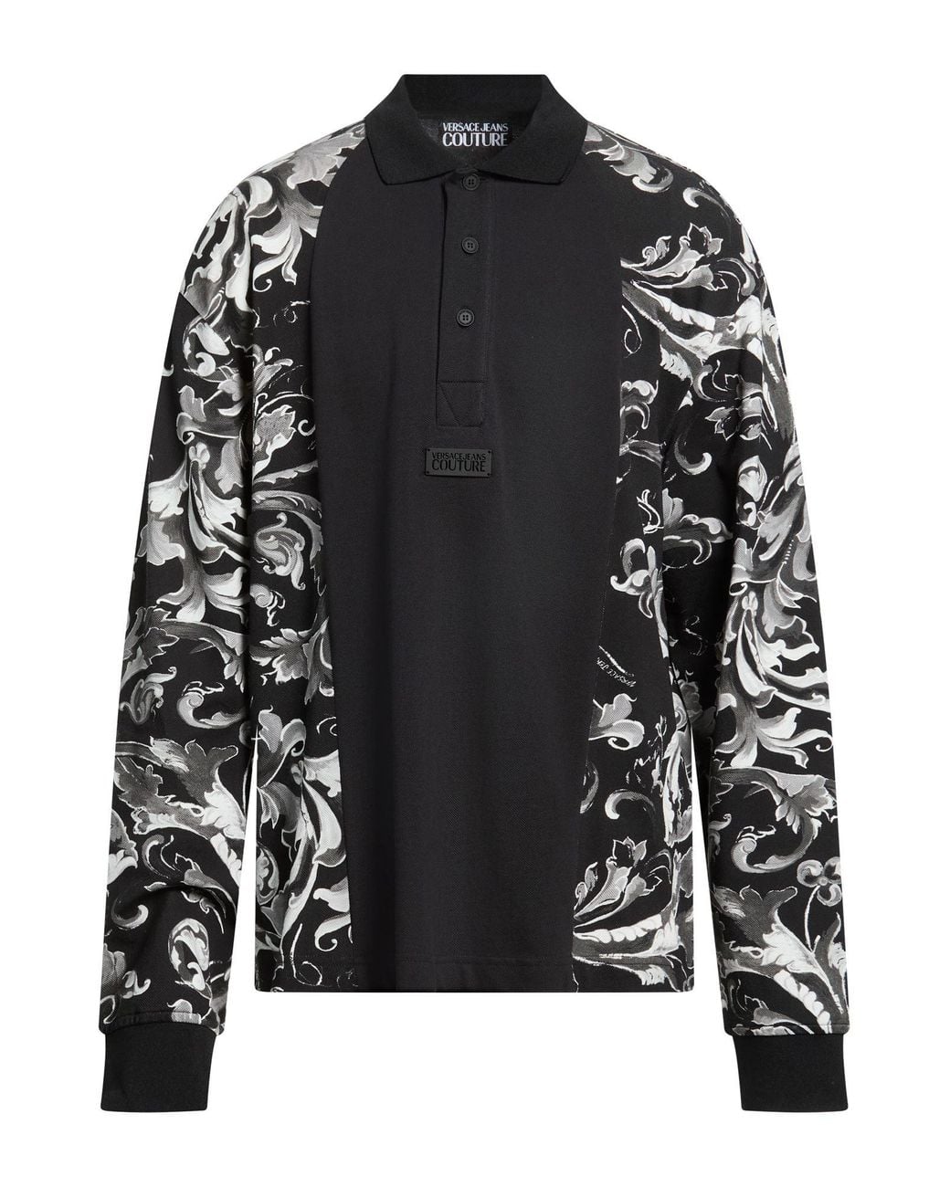 Versace Jeans Couture Black Polo Shirt Cotton for men