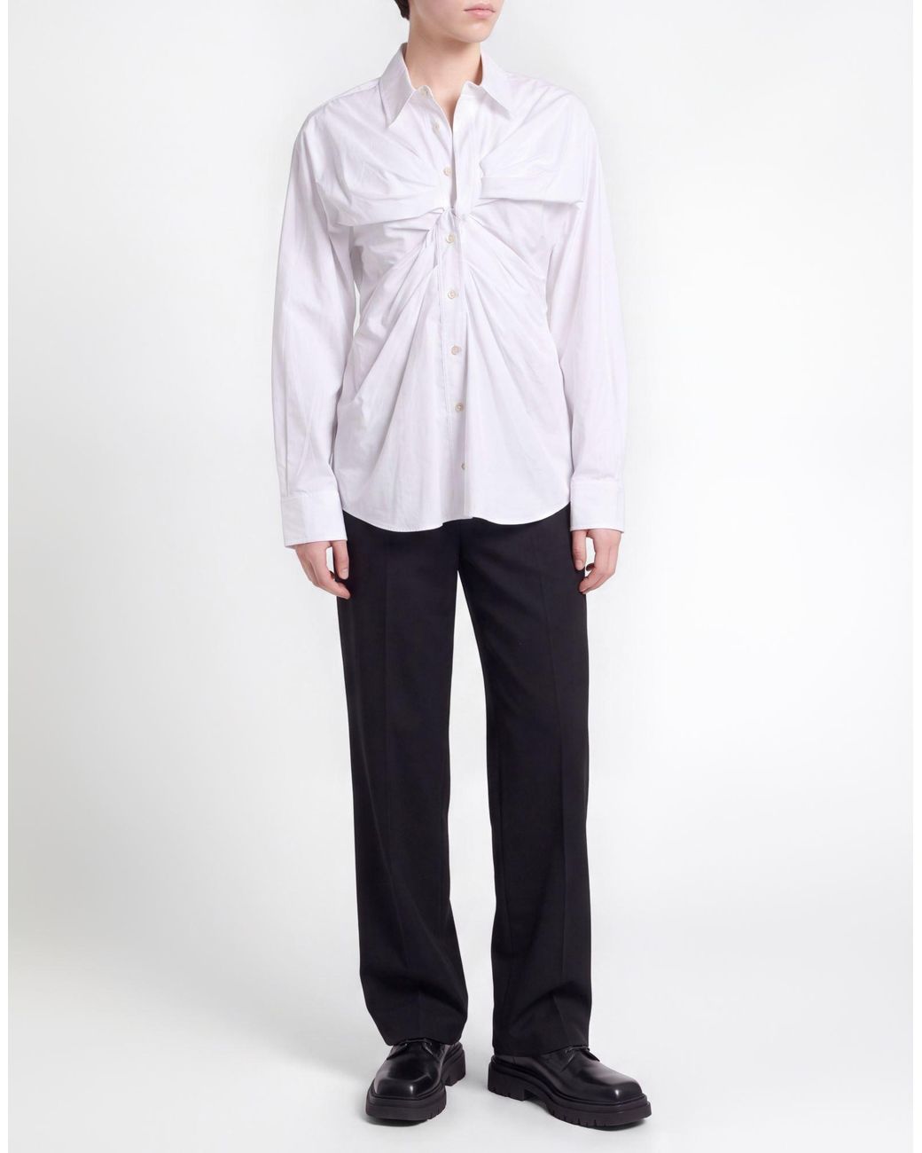 Erika Cavallini Semi Couture White Shirt Cotton