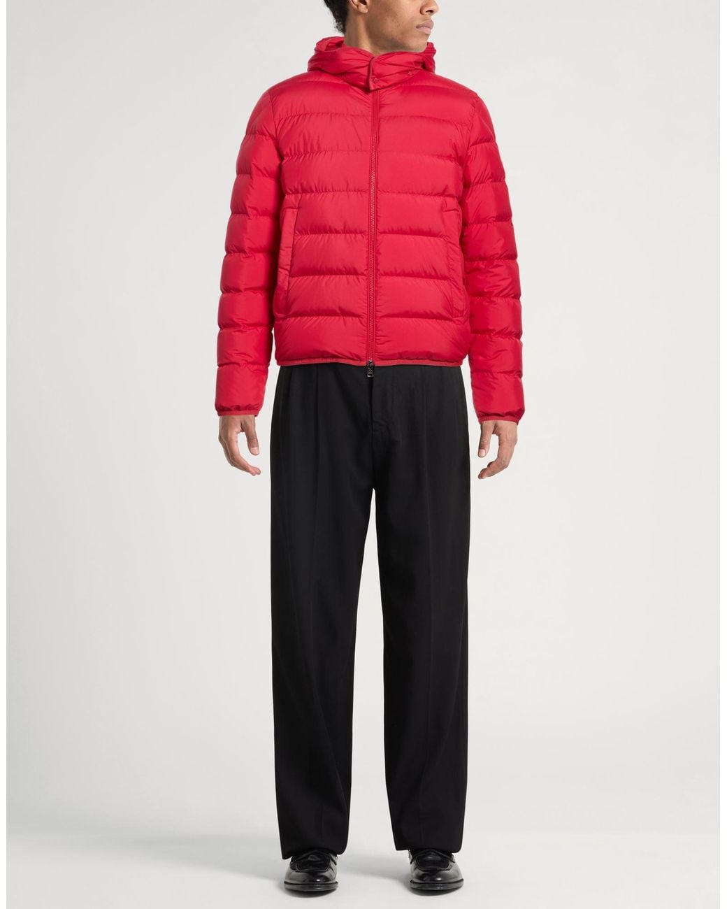 Moncler Red Puffer Polyester for men