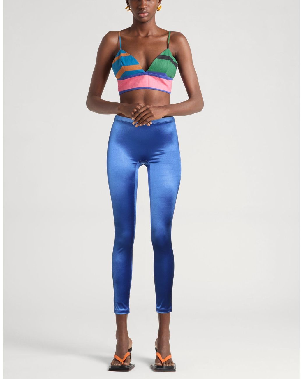 Elisabetta Franchi Blue Leggings