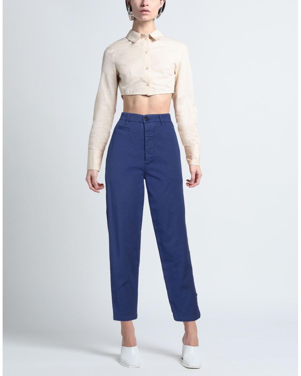 True Royal Blue Pants Cotton, Elastane