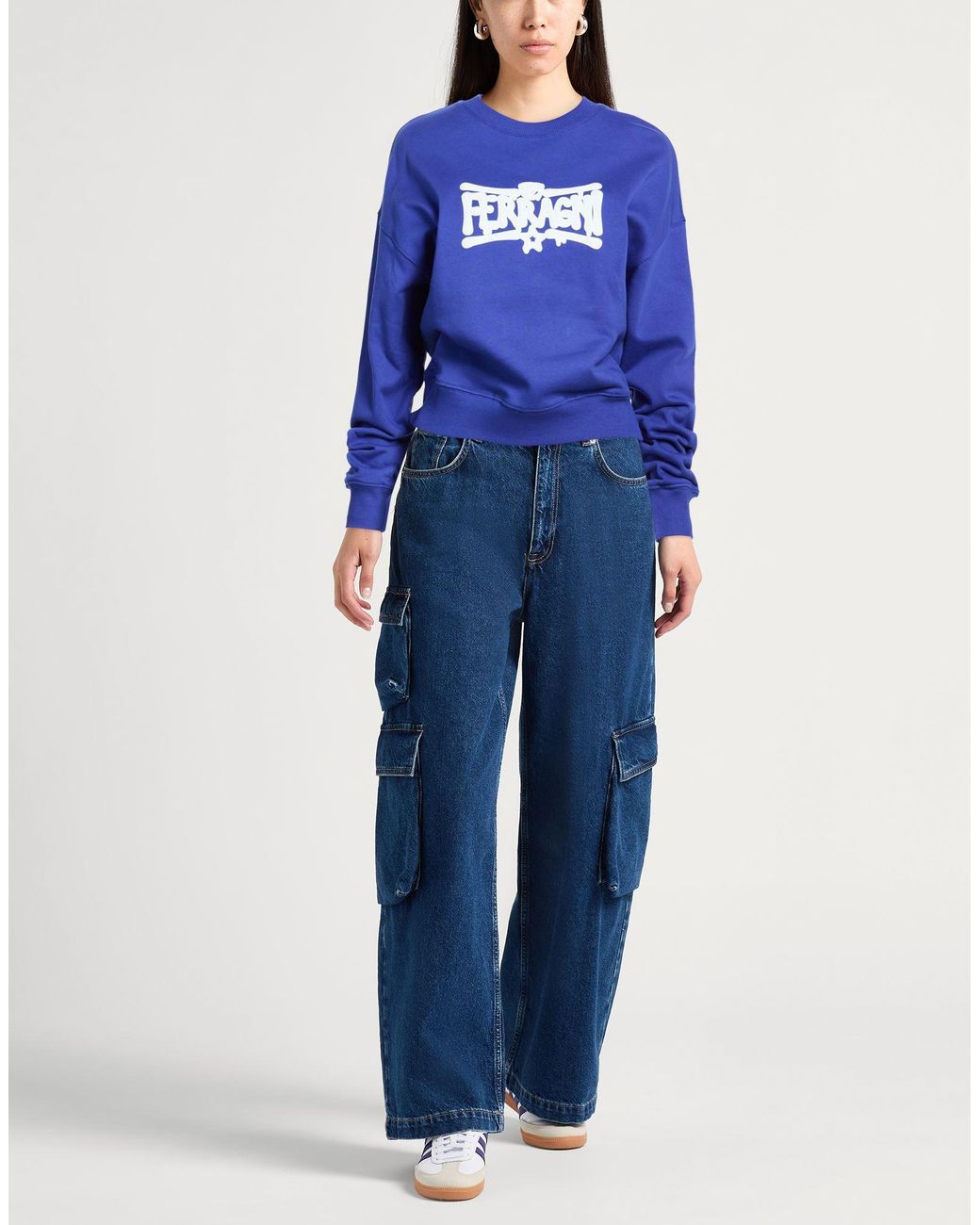 Chiara Ferragni Blue Sweatshirts